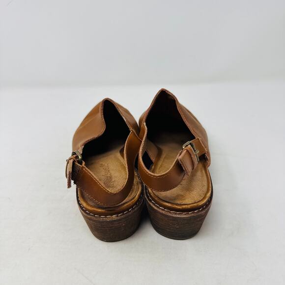 Madewell Leather Slingback Pointed Toe Heeled Sandals Brown Women’s Size 10 - Picture 7 of 12